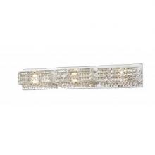 Levico LVC-R627SP-CH - 3 Light Vanity; Crystal glass in a Chrome finish with the following dimensions W: 28" H: 5" 