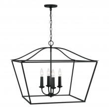 Capital Canada 350641BI - 4-Light Foyer Pendant Lantern in Black Iron