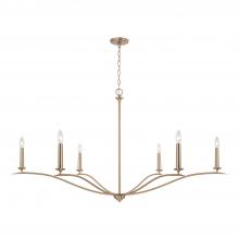 Capital Canada 450661MA - 6-Light Elongated Chandelier in Matte Brass