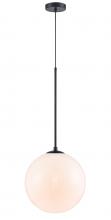 Avenue Lighting HF4201-BK-WHT - Delilah 1 Light Pendant