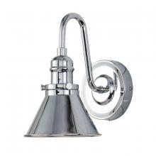 Lucas McKearn BB90684PC-1 - Provence 1 Light Bath Bar in Polished Chrome