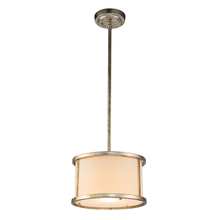 Lucas McKearn GN/LEMURIA/MP-S - Lemuria 1 Light Duo-Mount Mini Pendant - Antique Silver, Ivory Shade