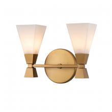 Lucas McKearn BB1004LG-2 - Bowtie 2 Light Bath Bar in Lacquered Gold