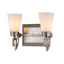 Lucas McKearn BB1006S-2 - Lemuria 2 Light Bath Bar in Silver Leaf