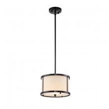 Lucas McKearn GN/LEMURIA/MP-BLK - Lemuria 1 Light Duo-Mount Mini Pendant - Lacquered Black, White Shade