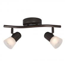 Galaxy Lighting 754172OBZ/FR - 2 Light Track Light - Old Bronze with Frosted Glass