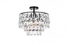 Elegant 1103F16BK - Mila 16 inch flush mount in black