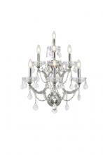 Elegant 2800W7C/RC - Maria Theresa 7 Light Chrome Wall Sconce Clear Royal Cut Crystal
