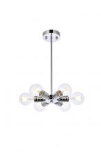 Elegant LD2338C - Reyes Pendant Lamp D8.3"H1.7" Chrome
