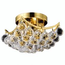 Elegant V9800F10G/RC - Corona 4 light Gold Flush Mount Clear Royal Cut Crystal