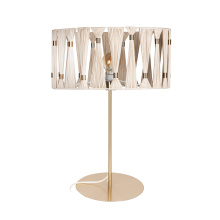 Eglo Canada 205819A - 1 LT Table Lamp Brushed Brass Finish, Beige Shade w/ Brushed Brass Accents