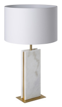 Eglo Canada 206324A - 1 LT Table Lamp w/ Stone Marble Base and White Shade