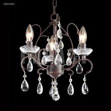 James R Moder 40833VB22 - Mini 3 Arm Chandelier